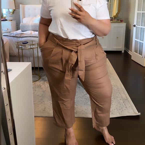 Pants - LOFT Linen paper bag pants